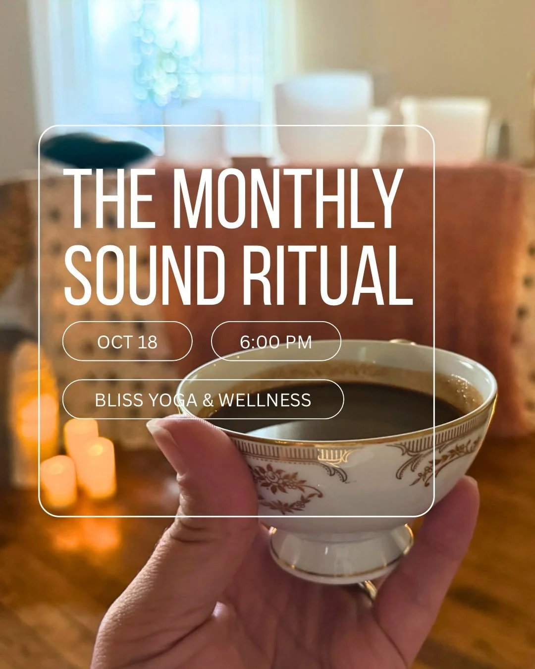 A little space to slow down and simply receive. 🤍 
Join Kasie for The Monthly Sound Ritual an evening of cacao, intention setting, and soothing sound. Come as you are, get comfortable, and let this time be yours.