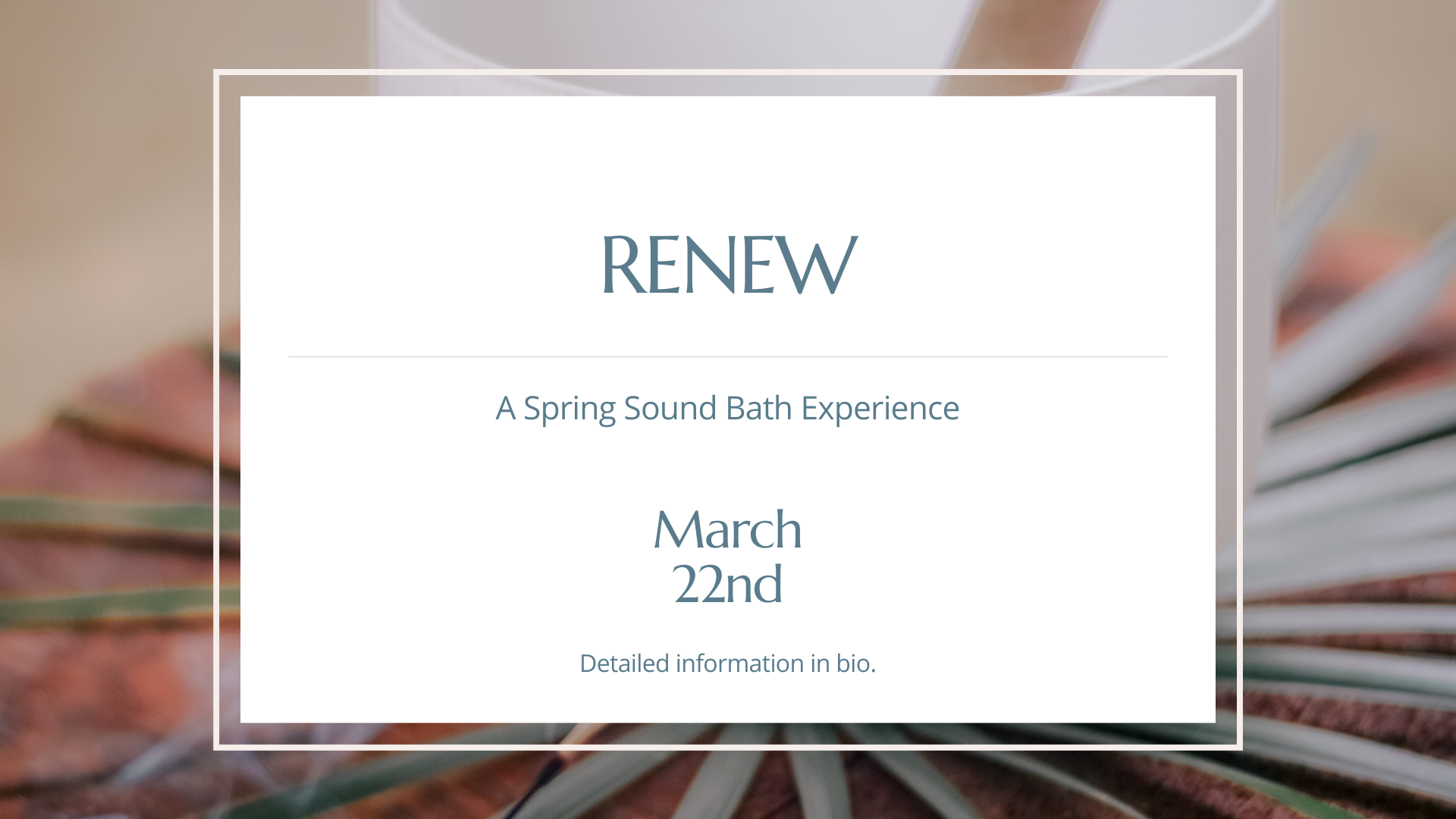 RENEW: A Spring Sound Bath