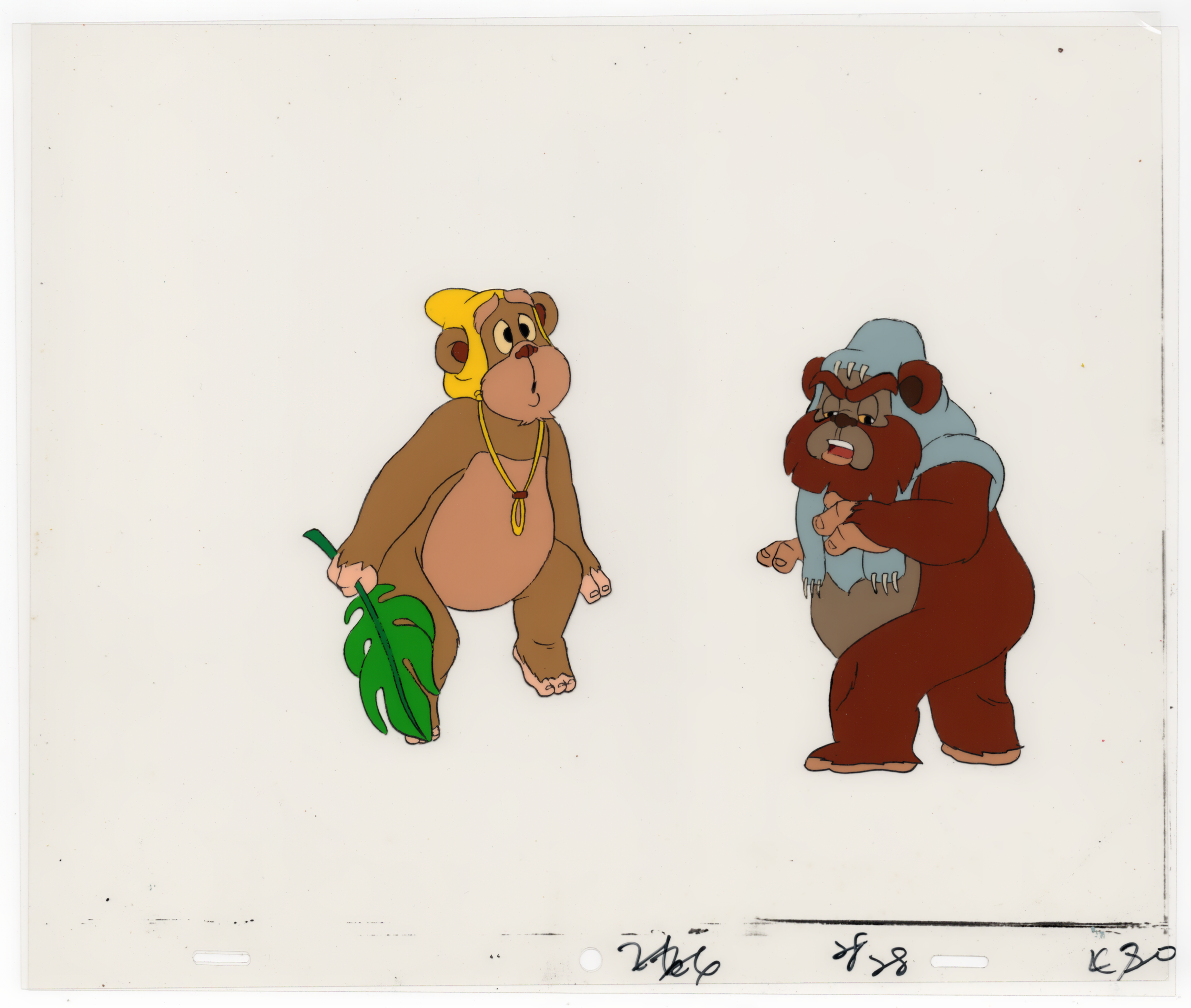 Widdle "Willy" Warrick and Weechee Warrick Production Cel Setup