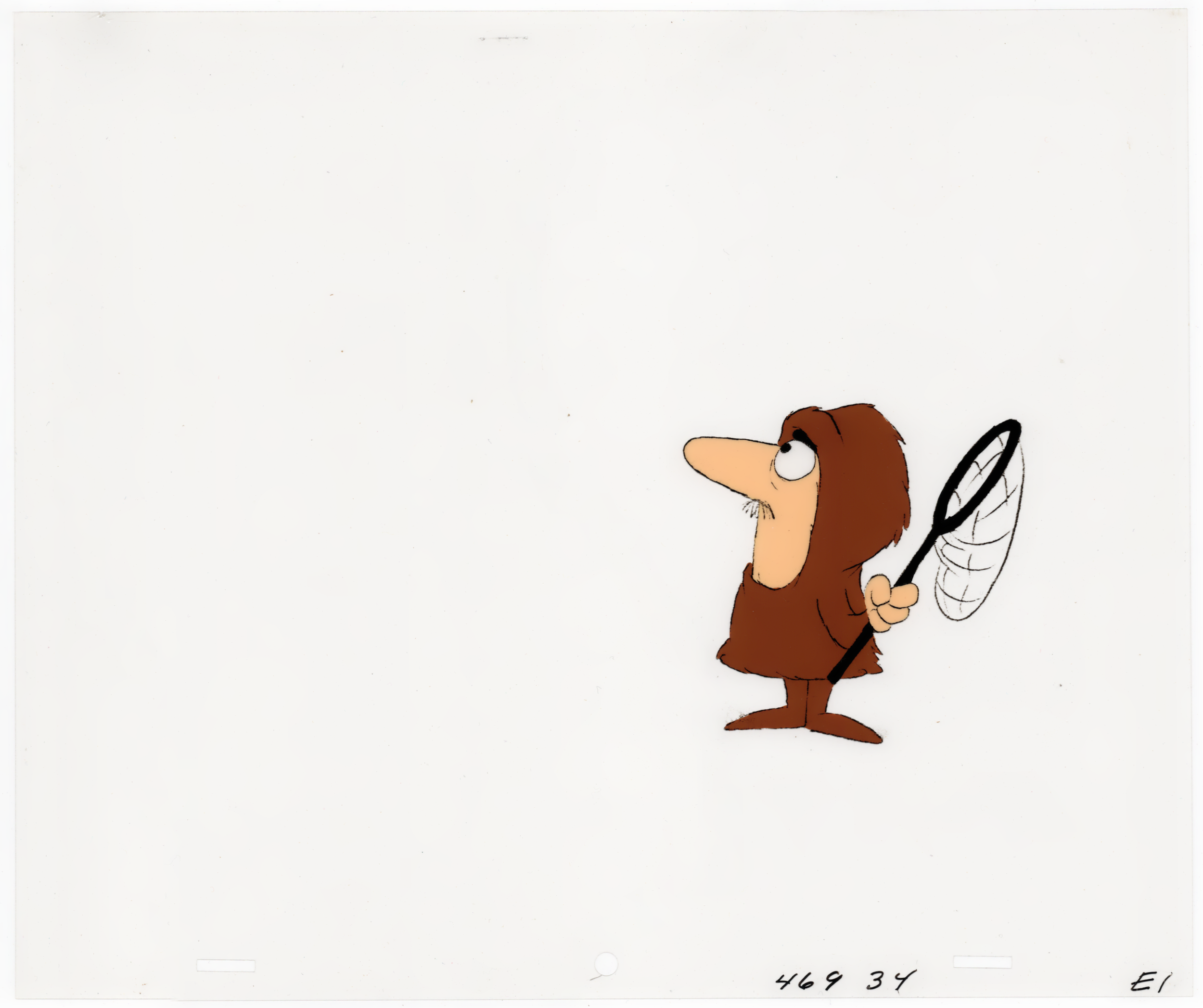 Cartoon of a brown rabbit holding a tennis racket standing on a white background.