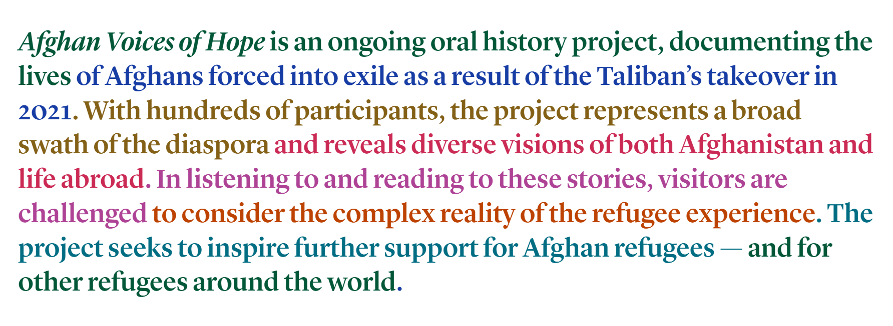 Afghan Voices of Hope