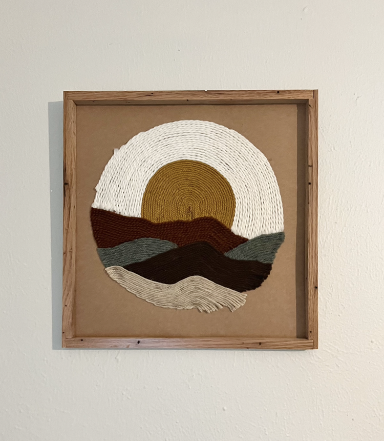 "How many times, Will the sun rise?" Wall hanging. Unfinished. 