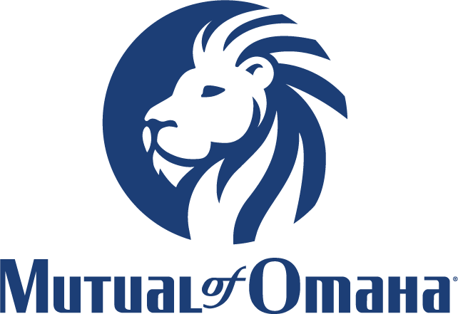 Logotipo de Mutual of Omaha con un león estilizado en azul