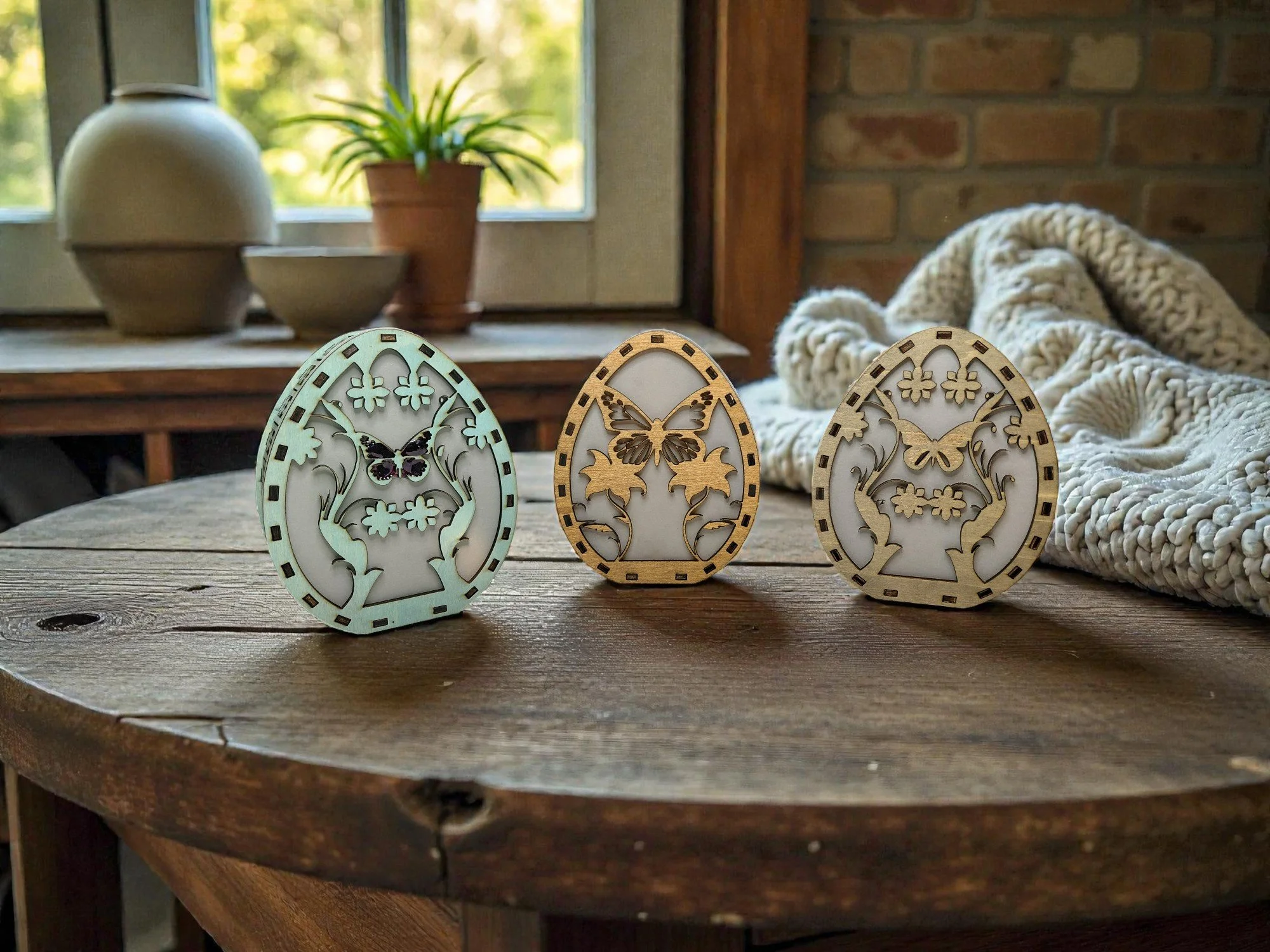 Mini Egg-Shaped Butterfly Lantern