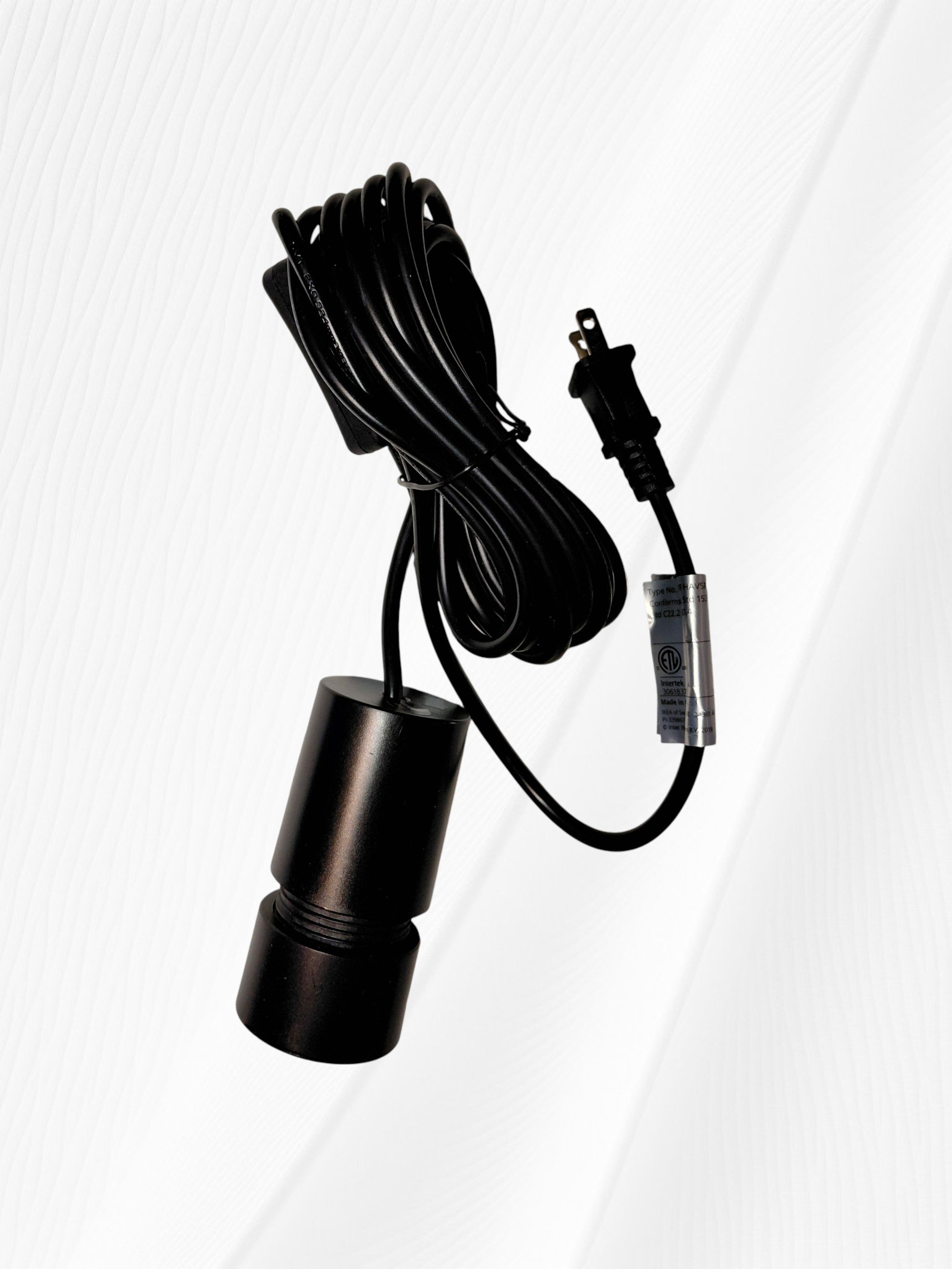 Pendant light plug in - black