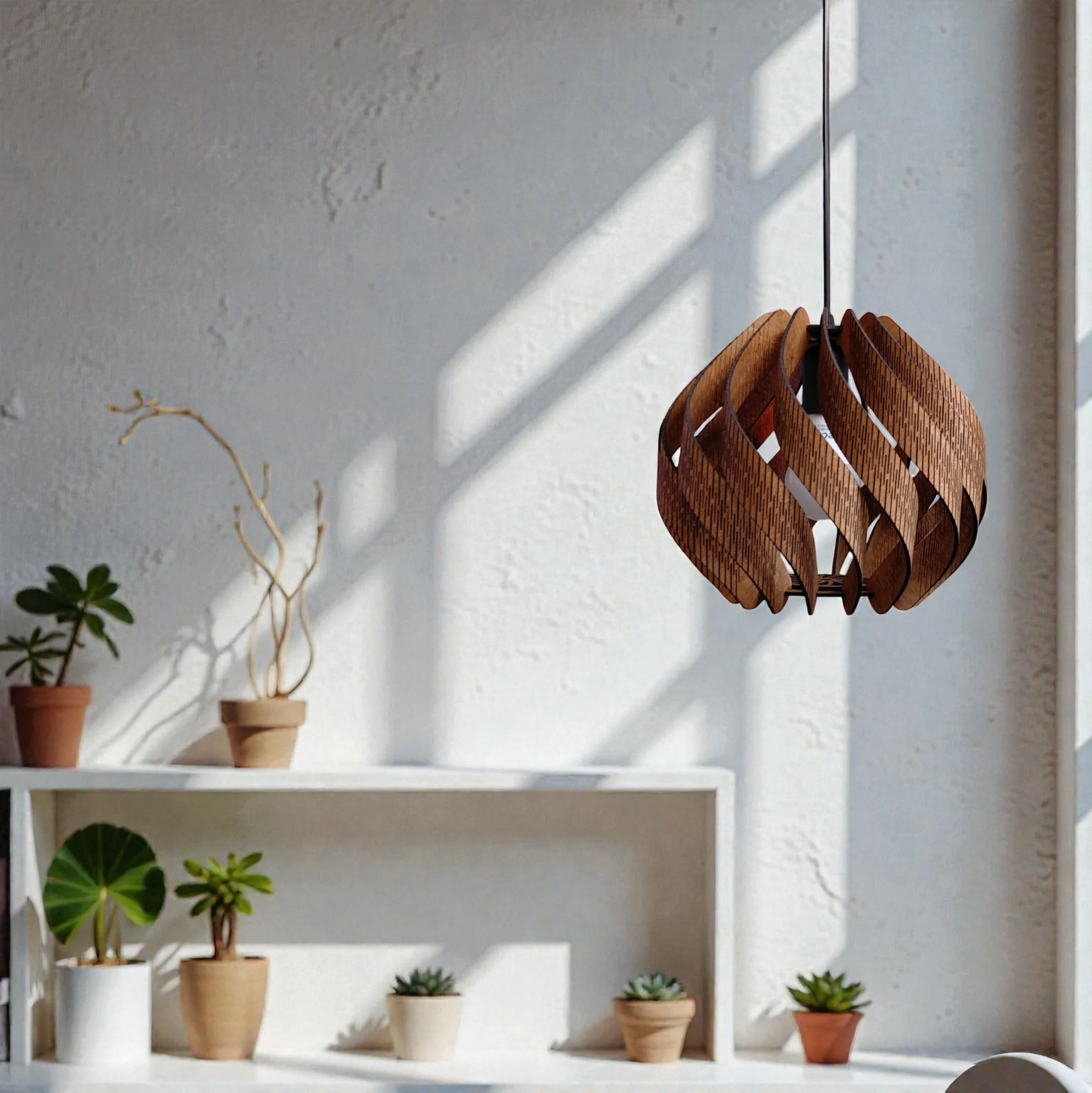 Laser Cut Wooden Pendant Lamp