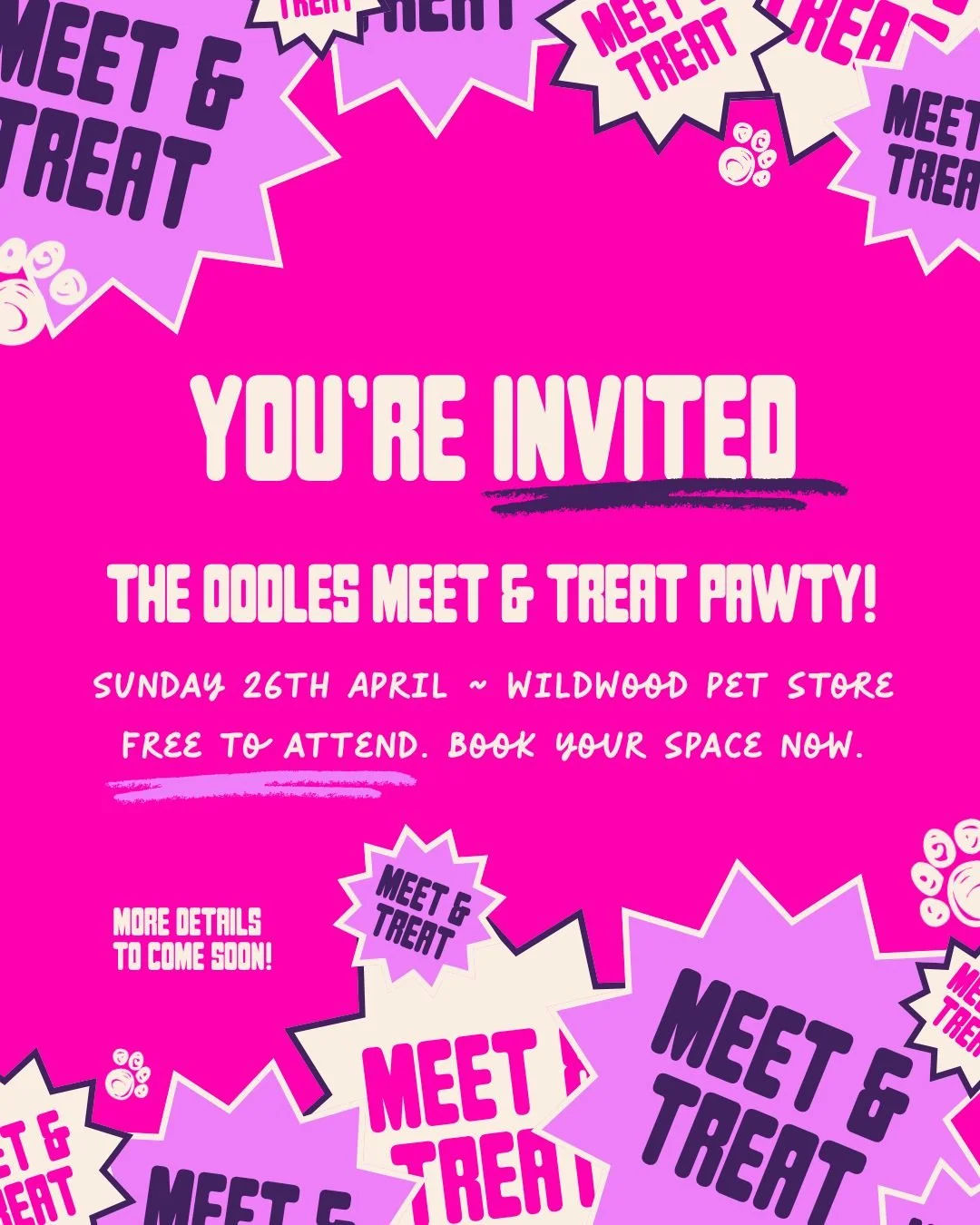 It&rsquo;s official&hellip; we&rsquo;re throwing a PAWTY &amp; you&rsquo;re invited! 

Say hello to the Oodles Meet &amp; Treat Pawty &mdash; our big rebrand celebration and a chance for both our wonderful Oodles Family AND new friends to come togeth