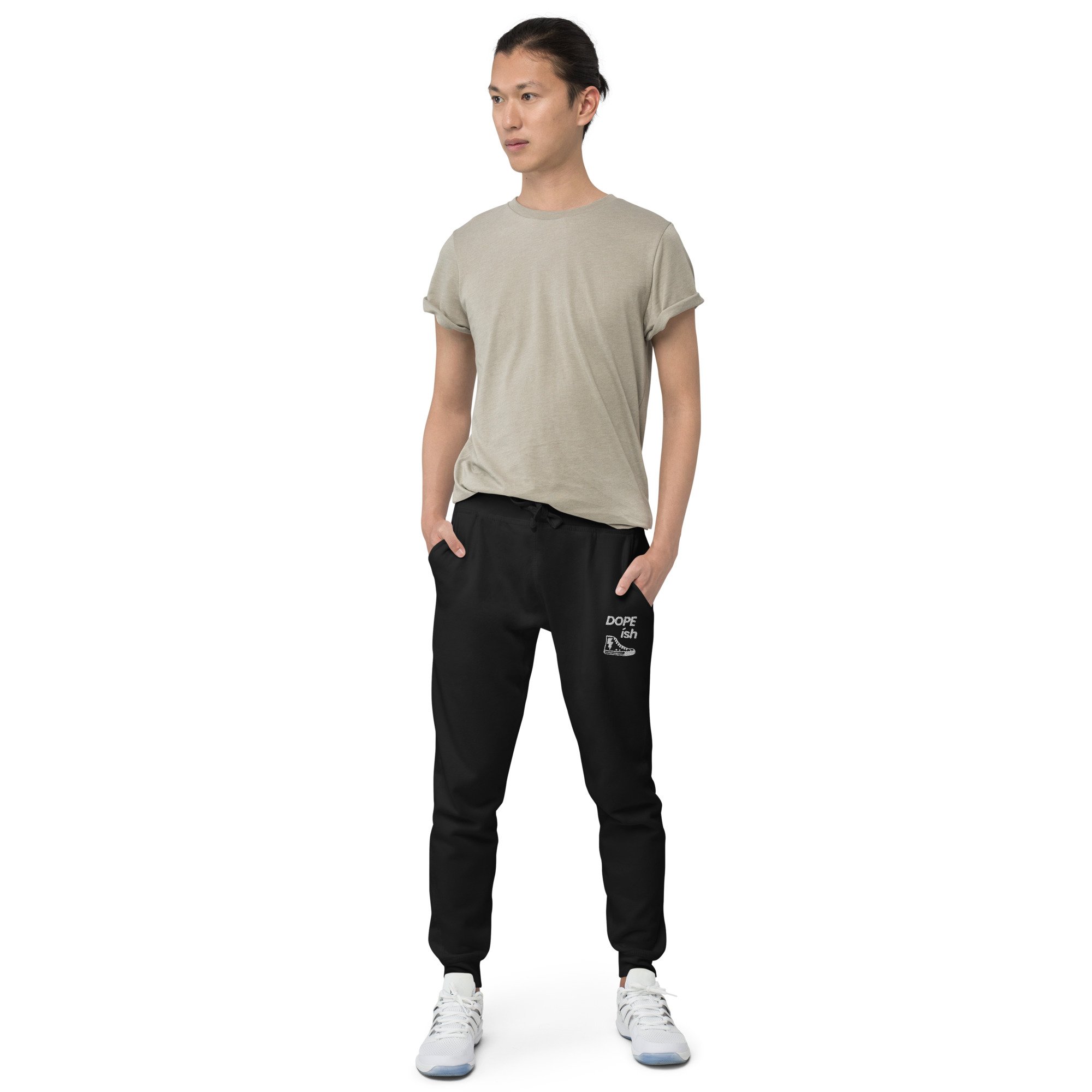 DOPE-ísh Black Joggers | Embroidered w/ White Logo