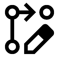 Geometric drawing of an outline square with sections divided by vertical, horizontal, and circle lines.