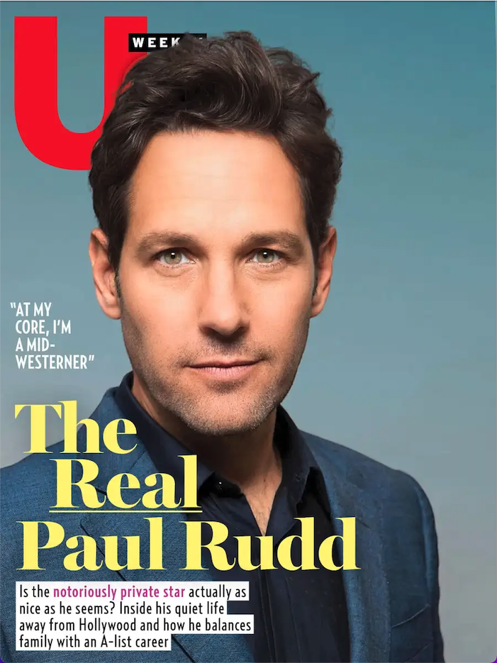US weekly cover of Paul Rudd