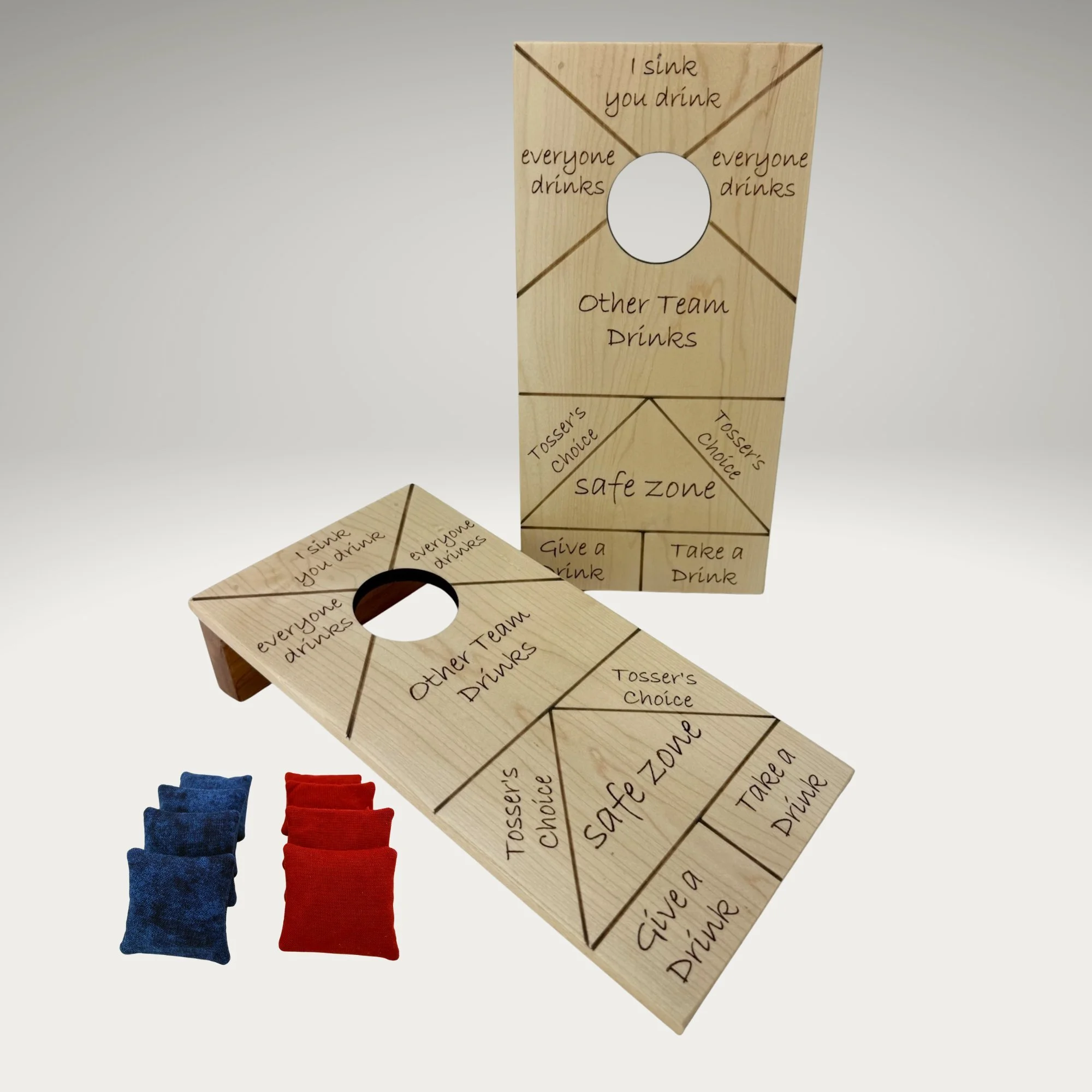 Tabletop Mini Cornhole: Drinking Game Maple