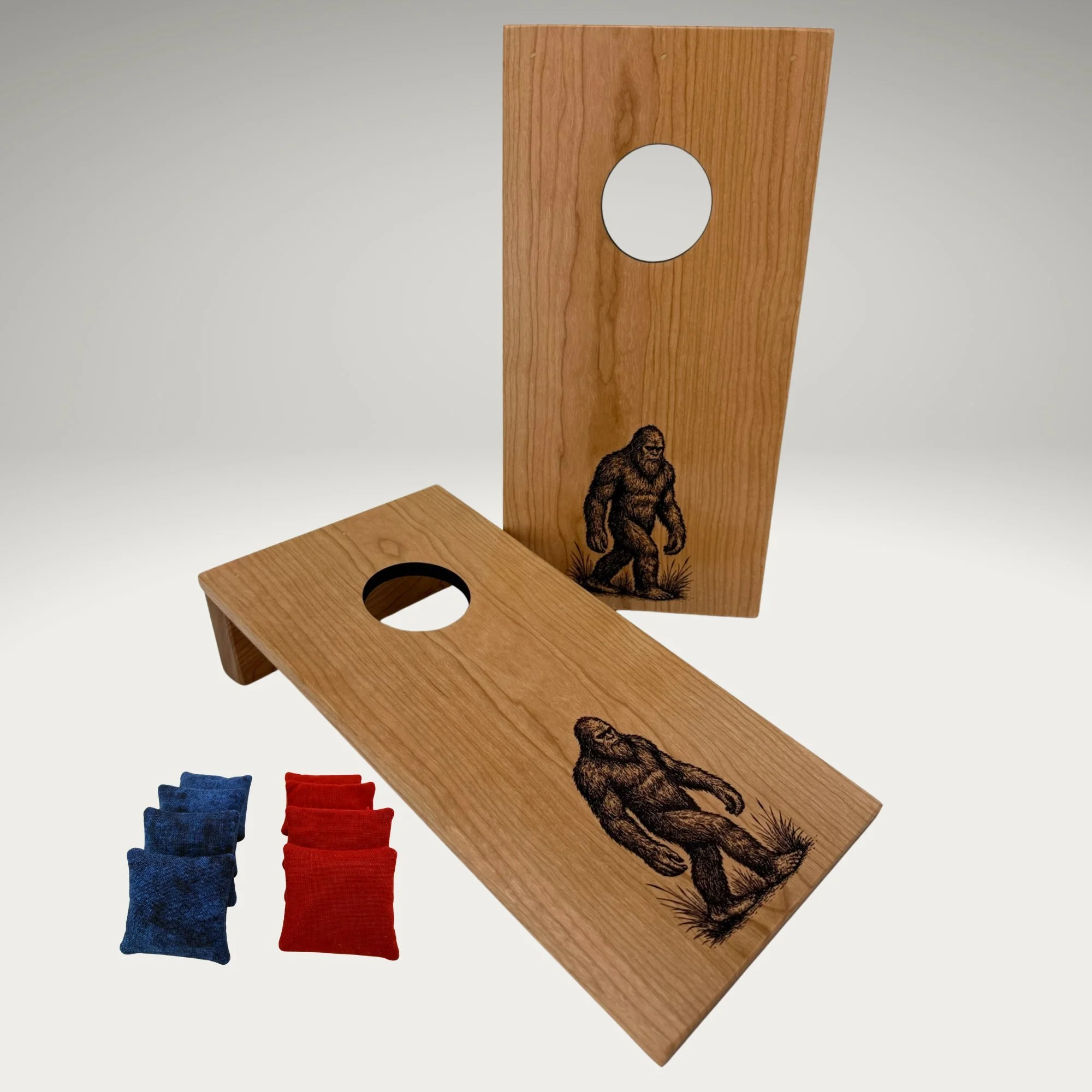 Tabletop Mini Cornhole: Bigfoot in Cherry