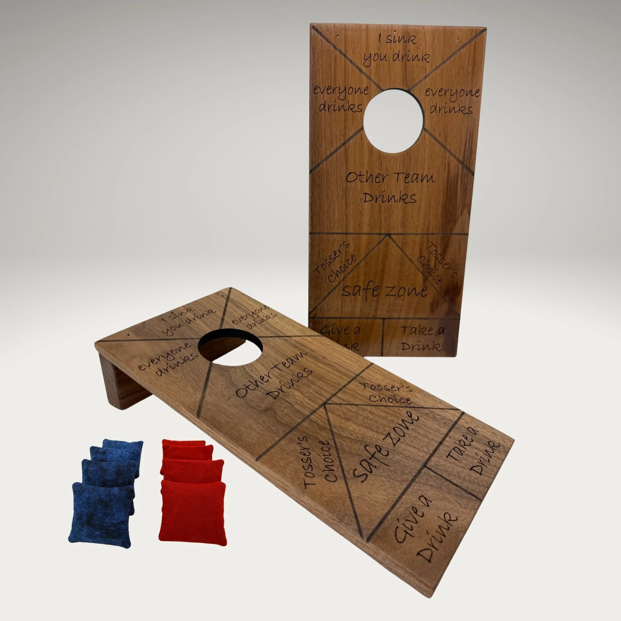 Tabletop Mini Cornhole: Drinking Game Walnut
