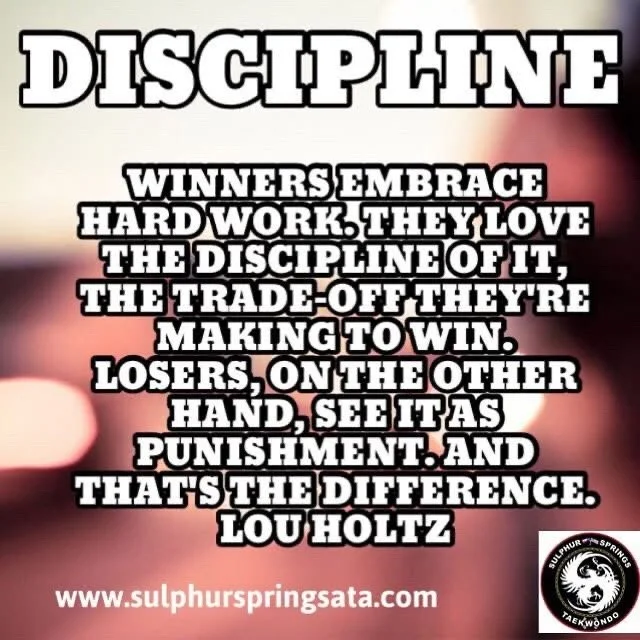 Discipline is to obey what is right.
