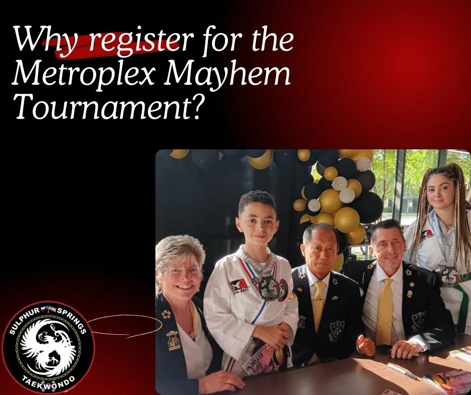 When parents support tournament participation, students feel encouraged and confident.
Registering for Metroplex Mayhem on February 28 shows your child their growth matters.

🥋 Sulphur Springs ATA Martial Arts
👉 Register in the MyStudio app or onli