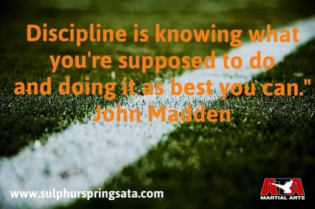 Discipline is to obey what is right!