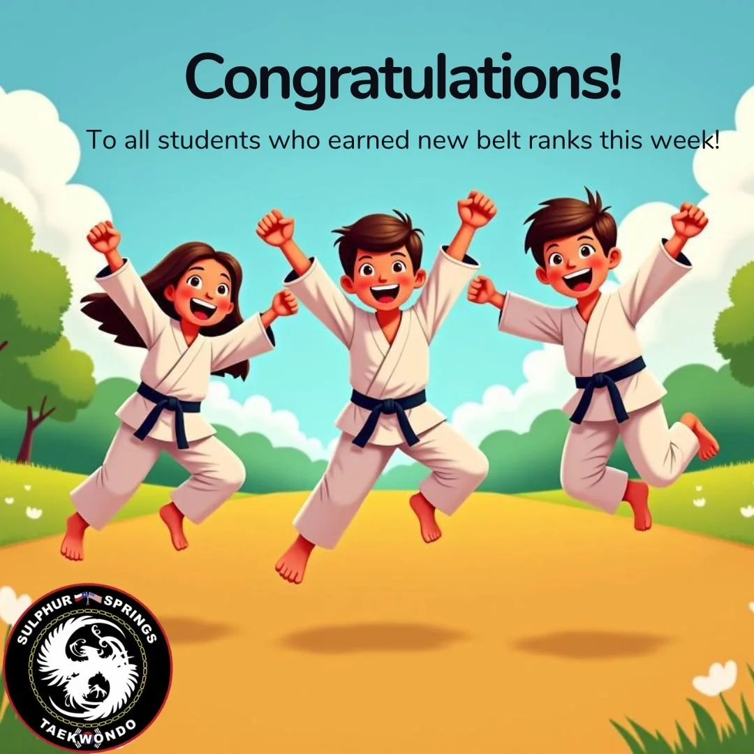 Congratulations to everyone on your belt testing this week!