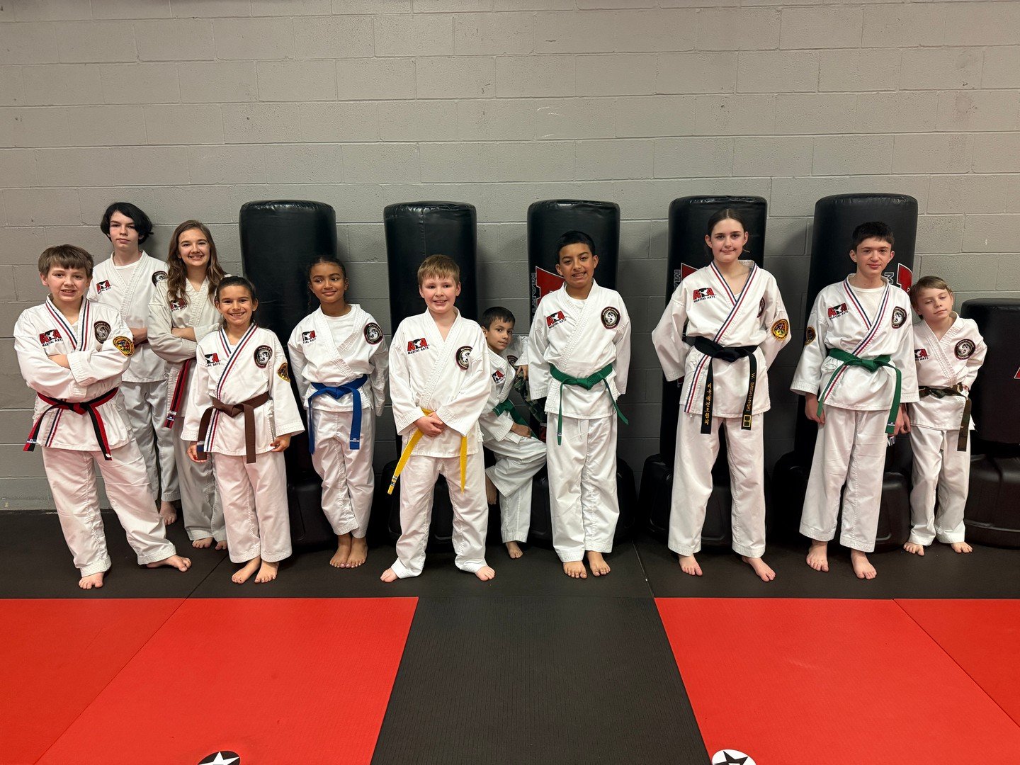 We believe Taekwondo is much more than kicking and punching. Congrats to threat students who completed the Discipline skill training at home and earned a Character stripe on their new belts!