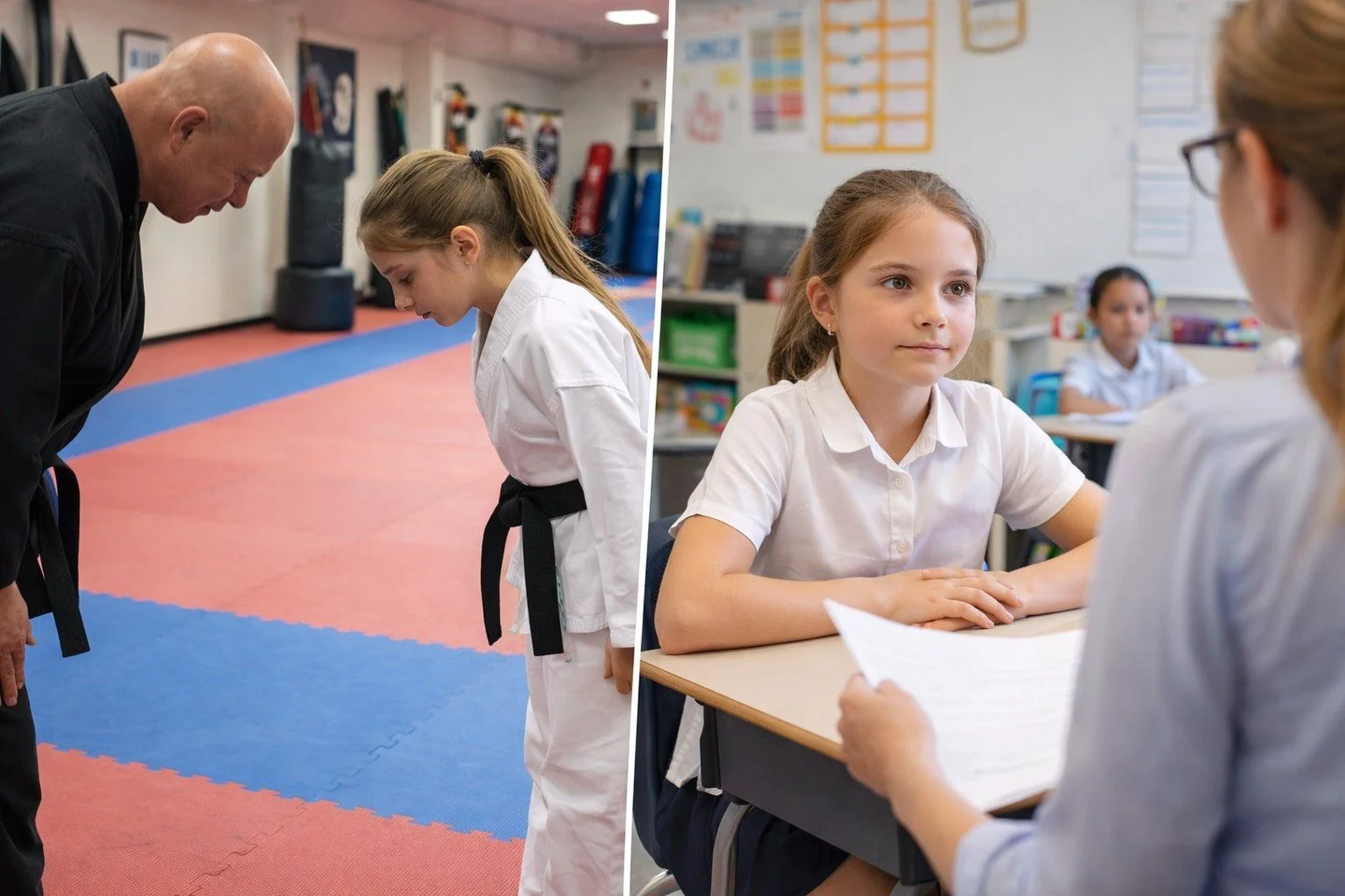 "Yes Sir! Yes Ma'am!" 🙏 The respect taught in martial arts extends to teachers, parents, and peers&mdash;creating better students all around. See the transformation: 4 weeks for $49 + FREE uniform! 903-243-8767 | www.sulphurspringsata.com