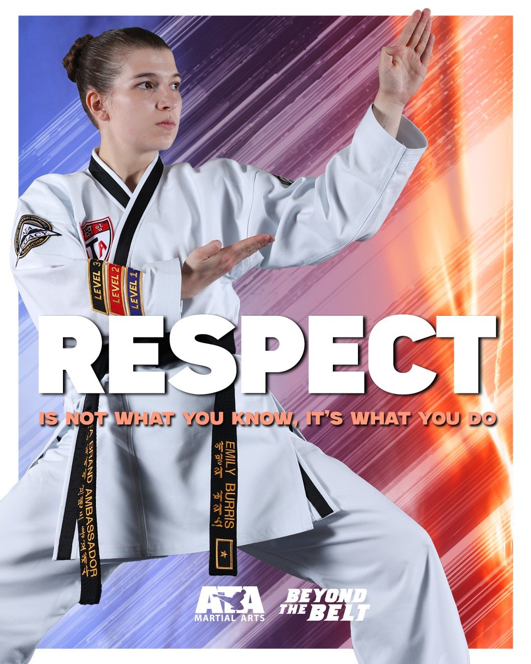 This summer, we focus our attention onto the skill of respect.  Here at ATA Martial Arts, we teach that Respect is not what you know, it is what you do.