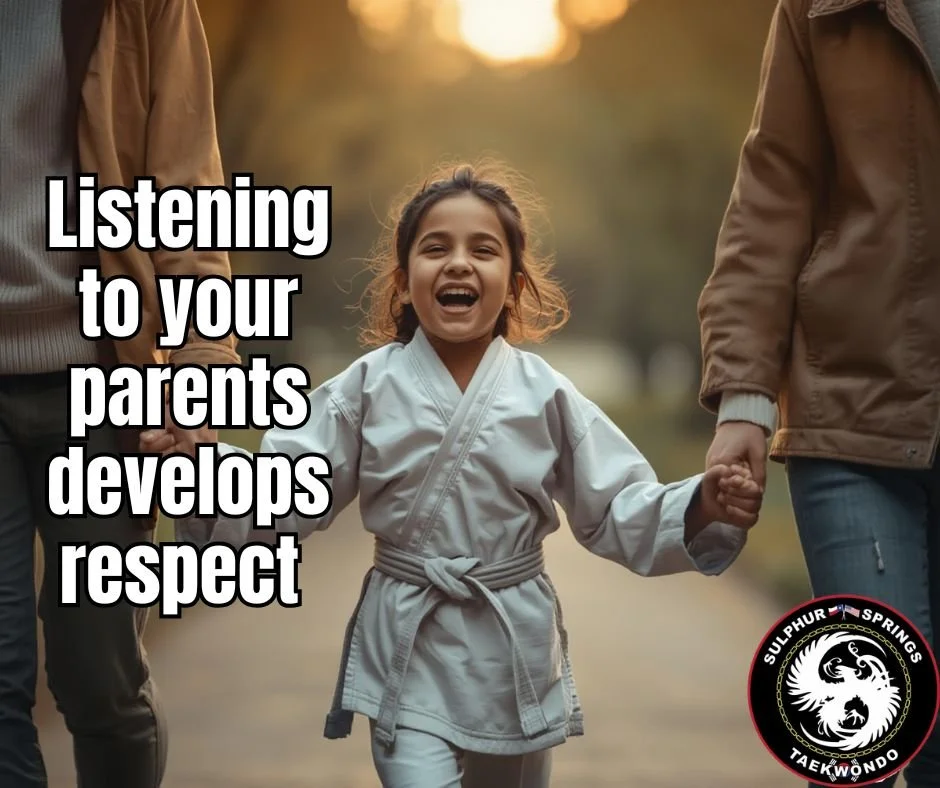 👨&zwj;👩&zwj;👧&zwj;👦 Listening to your parents is one of the first ways children learn respect.

At Sulphur Springs ATA Martial Arts, we teach students that respect starts at home. When children listen the first time, follow directions, and respon
