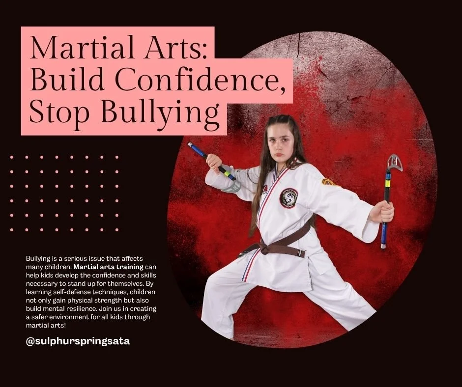 Bullies look for easy targets. Confidence and awareness help students carry themselves differently.

🥋 Start your martial arts journey today! Visit www.sulphurspringsata.com or call 903-243-8767 to schedule your first class.

#Confidence #BullyPreve