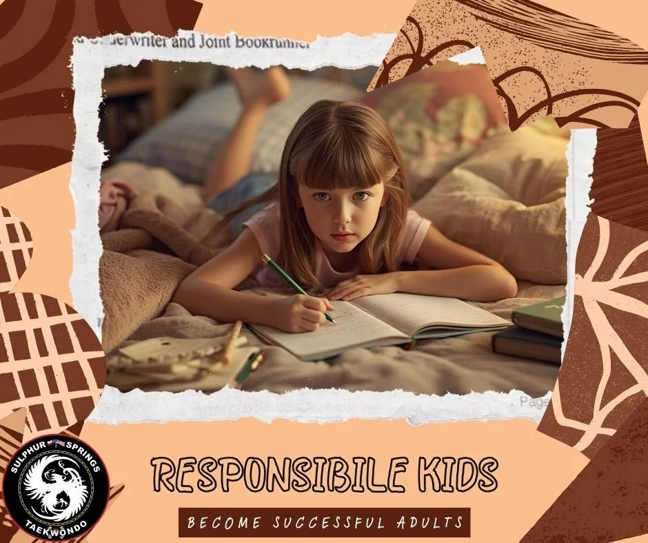 Responsibility isn't just about chores.

It's about being prepared, being on time, taking ownership of your actions, and doing your best.

At Sulphur Springs ATA Martial Arts, students learn that responsibility earns trust&mdash;from parents, teacher
