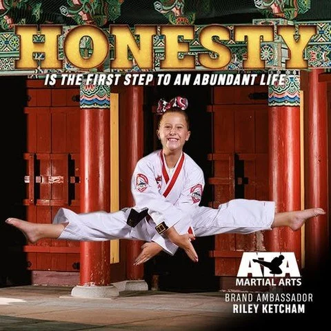 Taekwondo is more than kicking and punching.  Each testing cycle, we focus on a crucial life skill essential for success in today's world.  This cycle, we will focus on Honesty - The First Step in an abundant life.