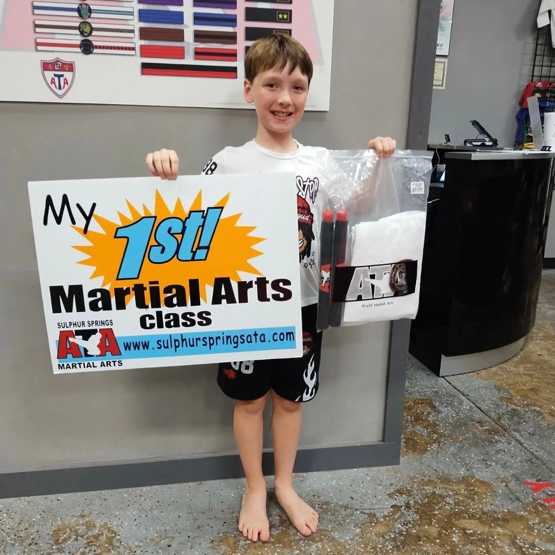 Are proud to welcome Kason into our ATA family. Congrats on your first steps on the journey to black belt.