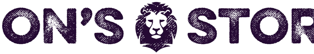 Lion's Story logo -- icon of a lion