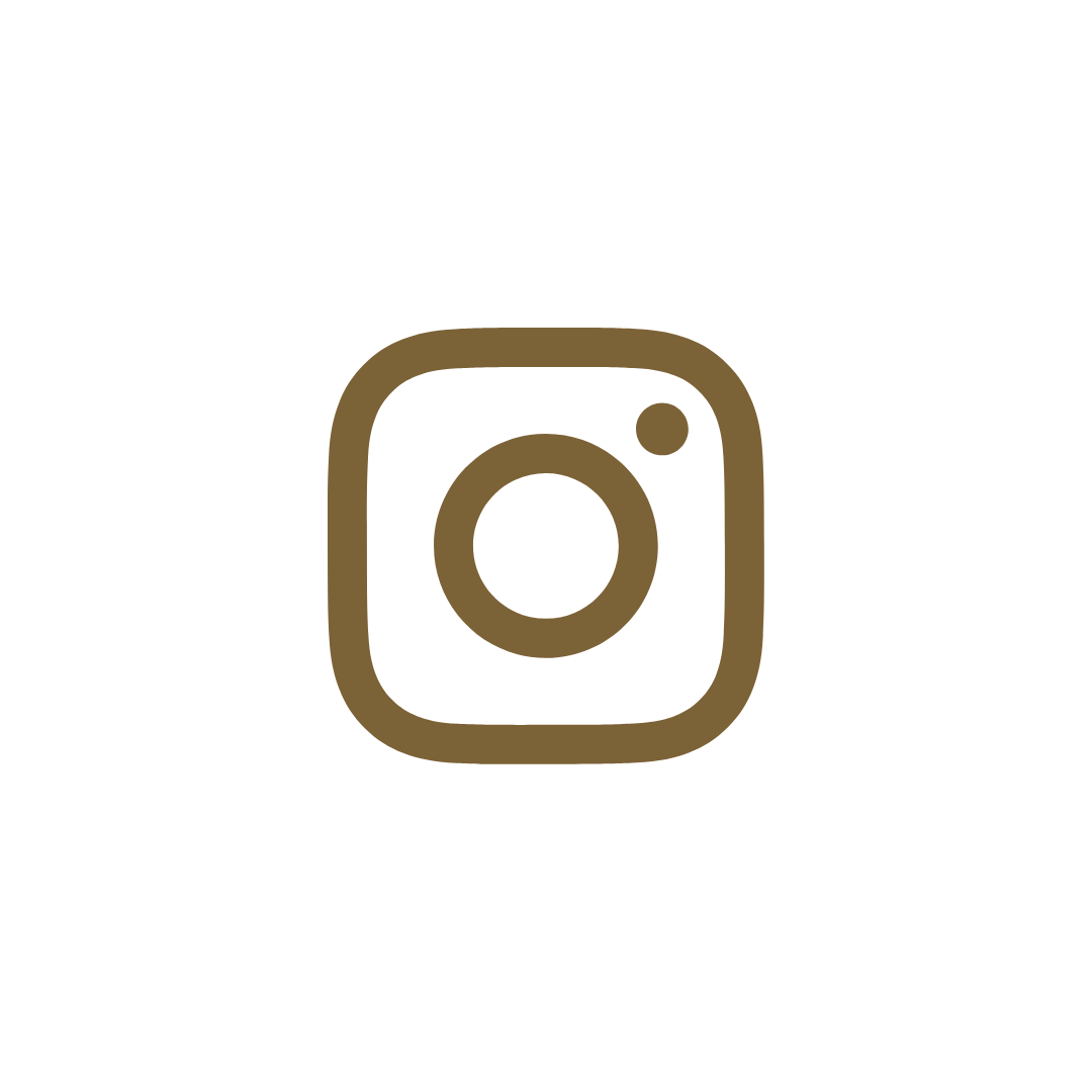 Instagram logo in gold color on a black background.