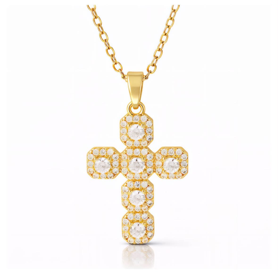 Grandure - Gold Statement Cross Necklace.jpg