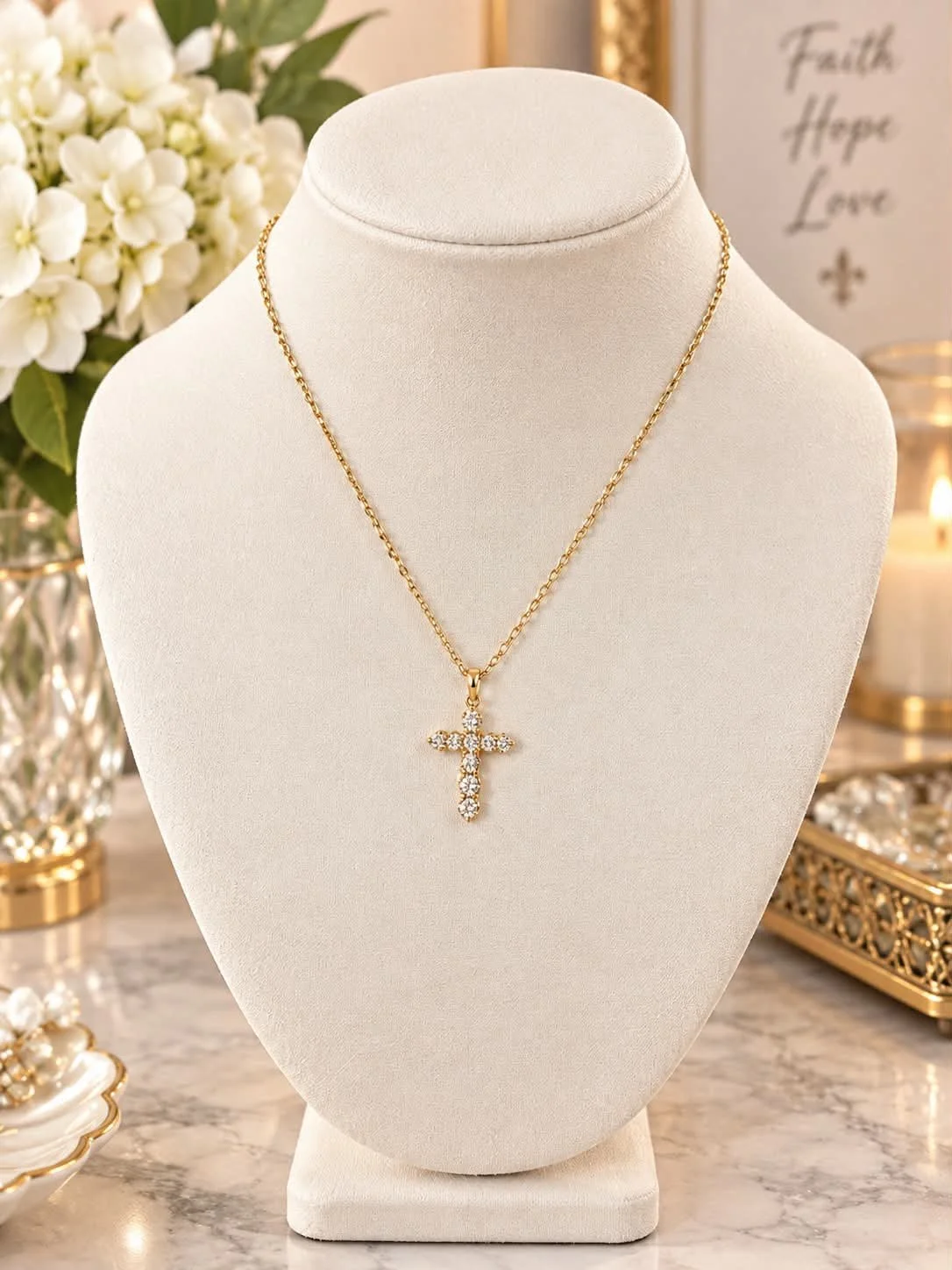 Amelia2 - Gold Crystal Cross Necklace.jpg