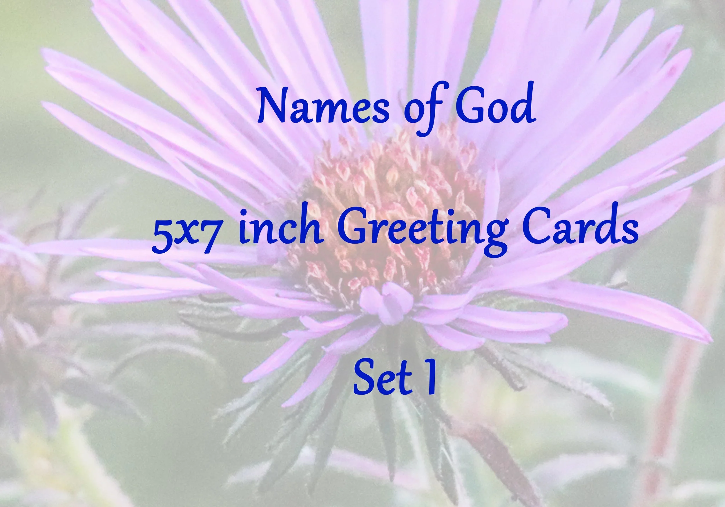 NOG I  Names of God ~ 5x7 Inch Greeting Cards ~ Set I