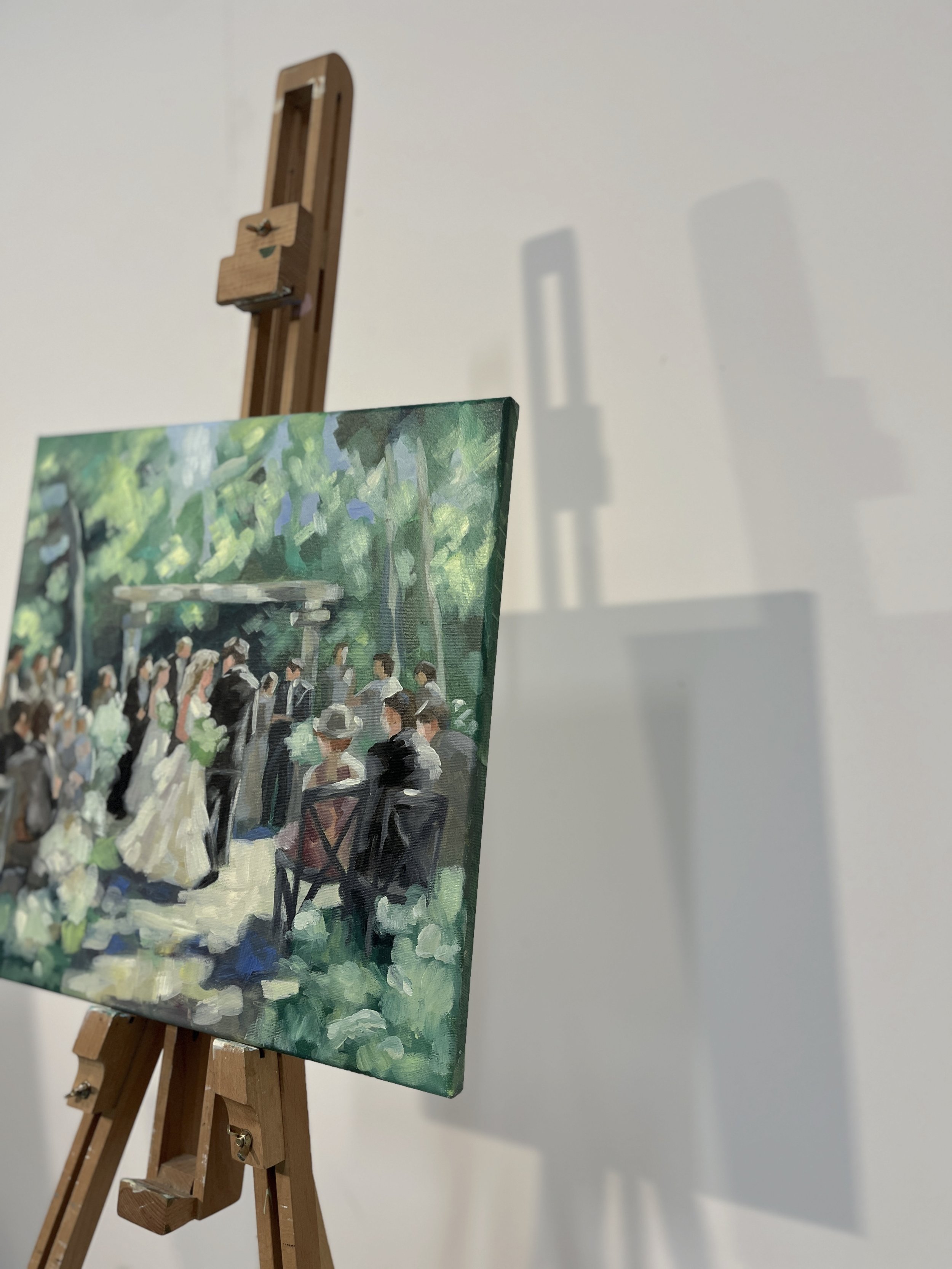 Live bryllupsmaleri malet under bryllupsfest