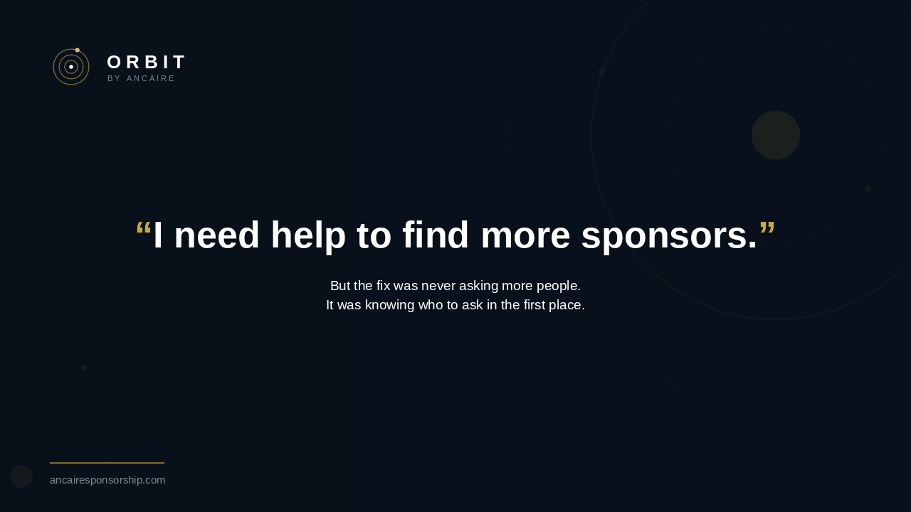 Why 'I Need More Sponsors' Is the Wrong Way to Think About Sponsorship Targeting