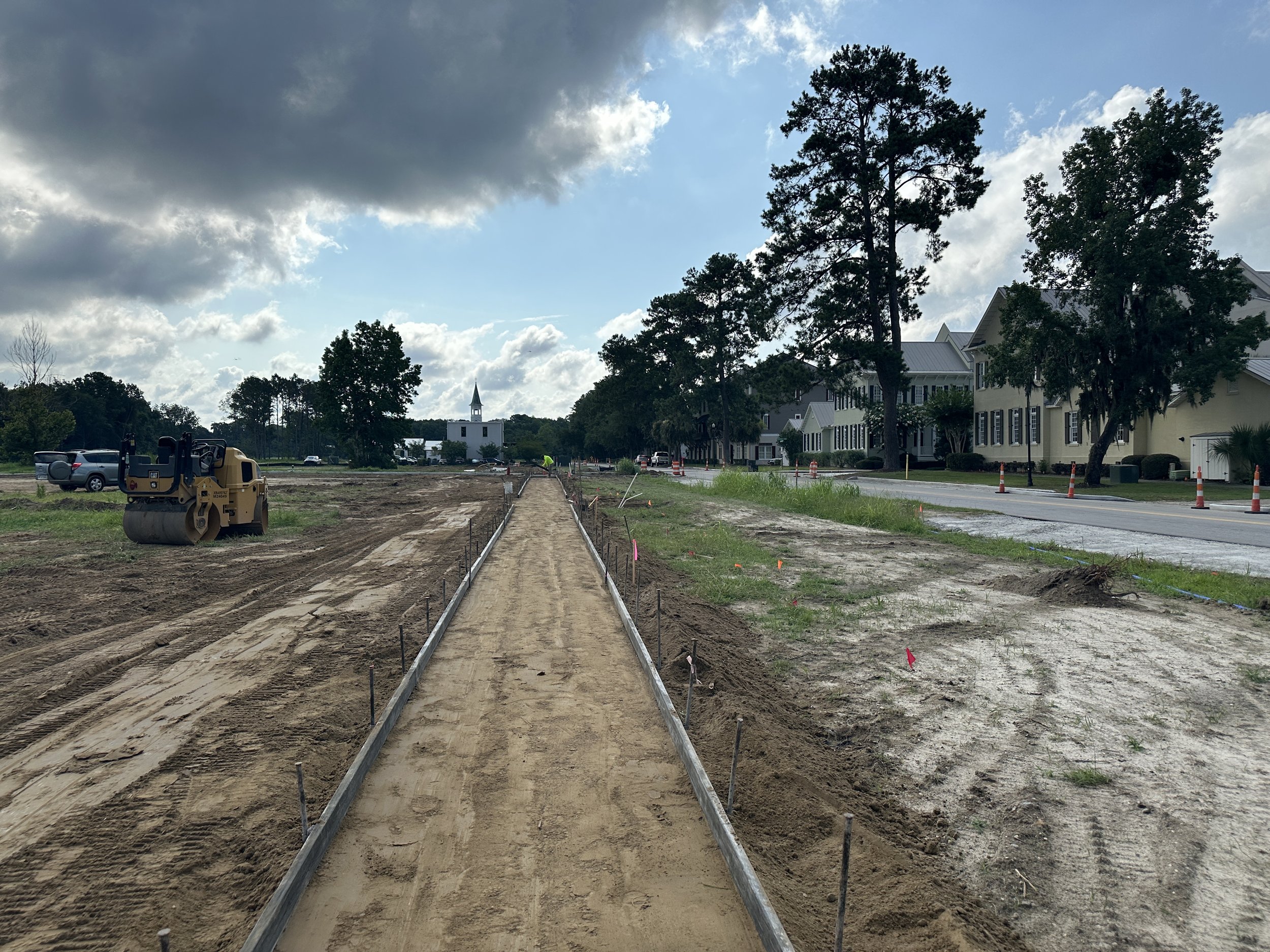 Sidewalk formed for concrete in Habersham Pondcrest Phase