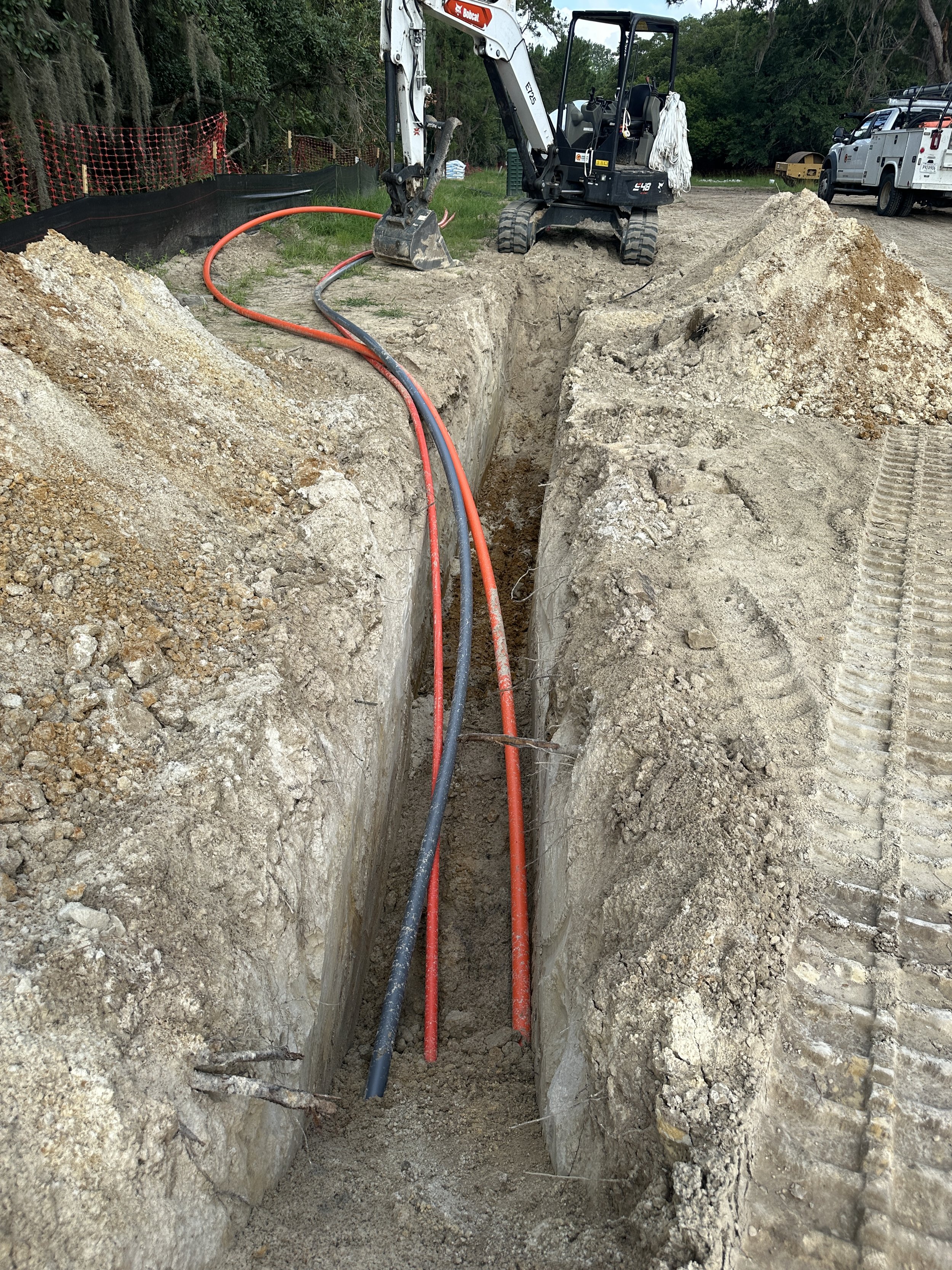 Joint trench dry utilities in Habersham Pondcrest Phase