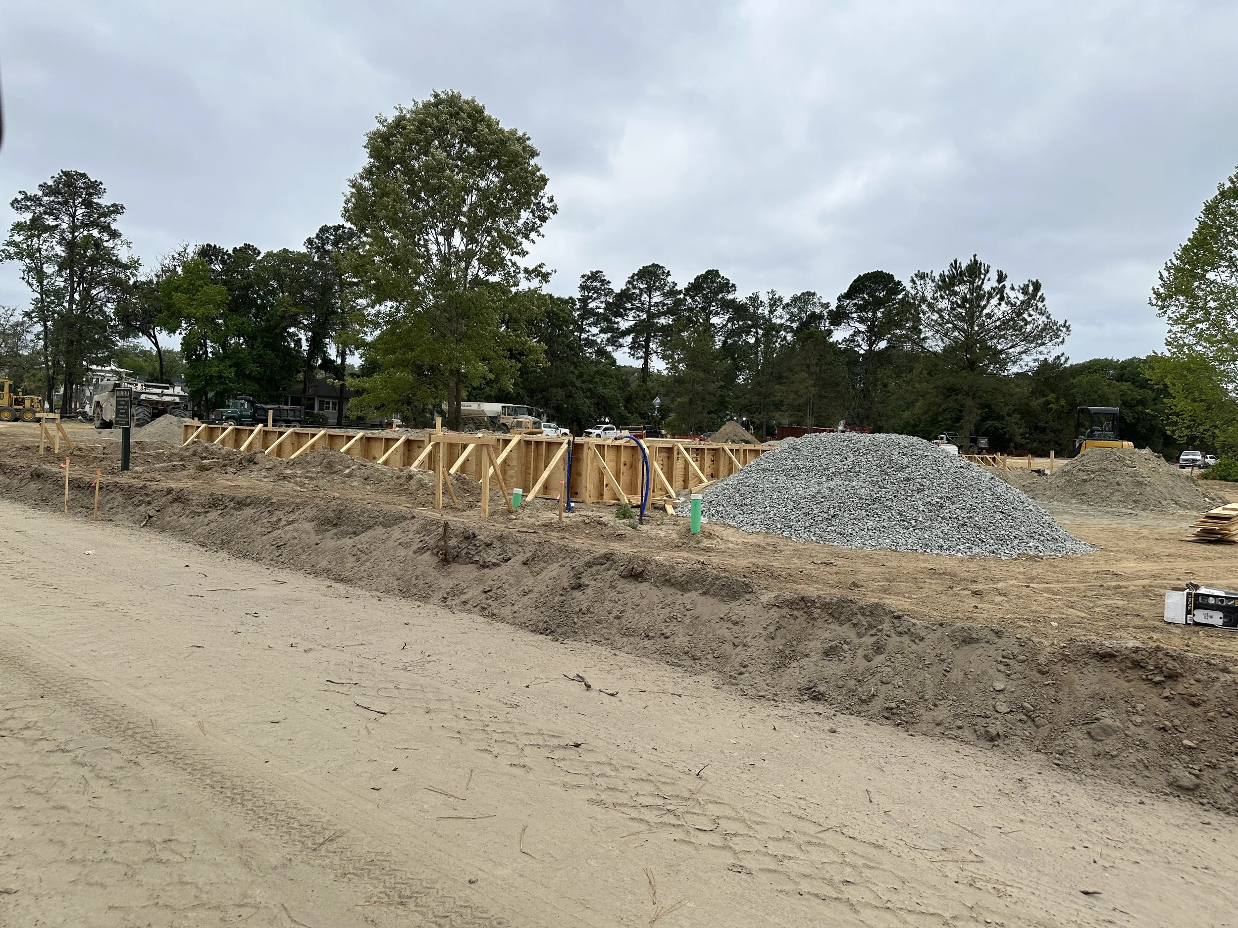 New house raised slab by Lanthorne Homes in Pondcrest Phase of Habersham