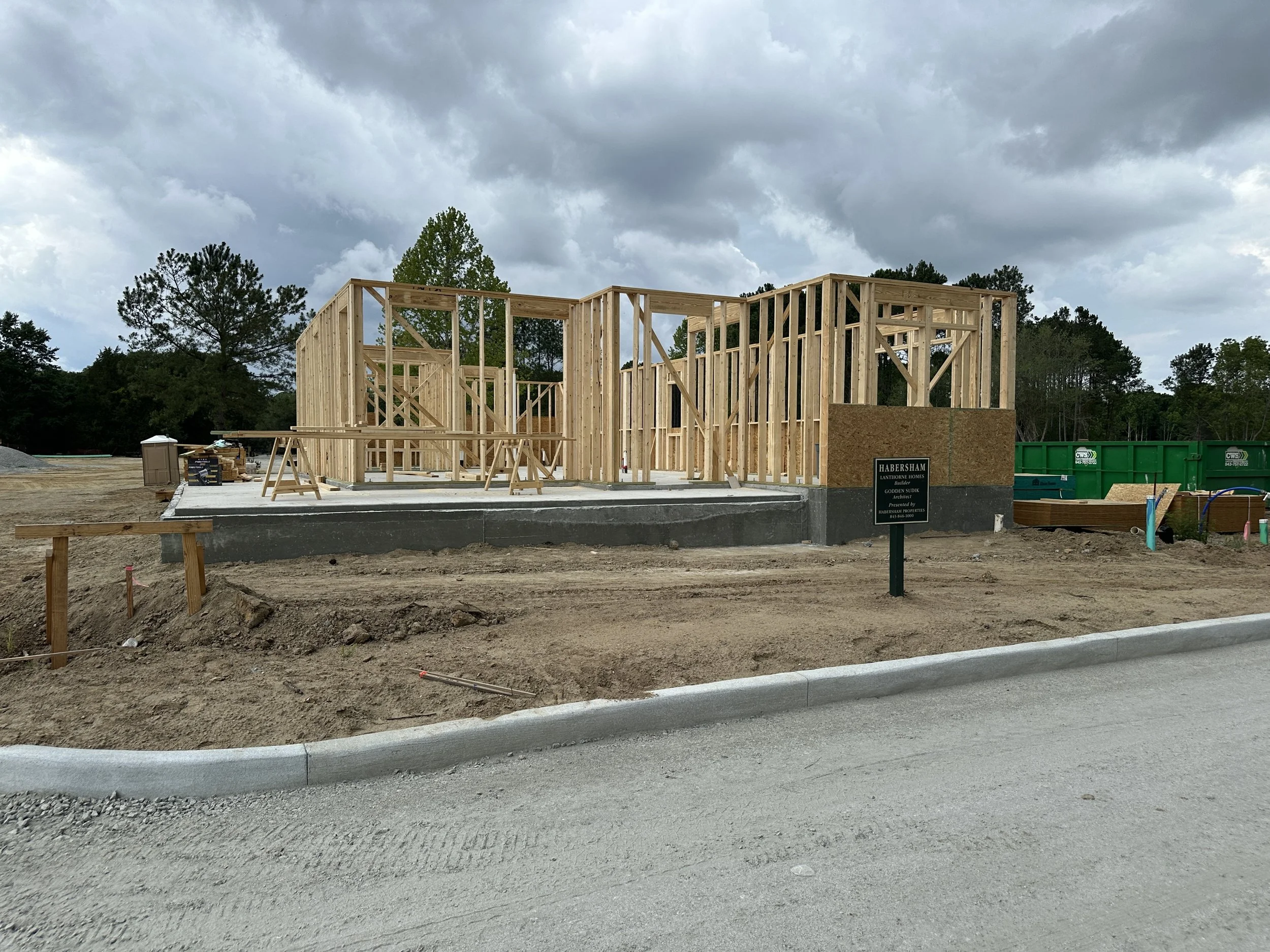 Habersham Pondcrest Phase new house under construction by Lanthorne Homes