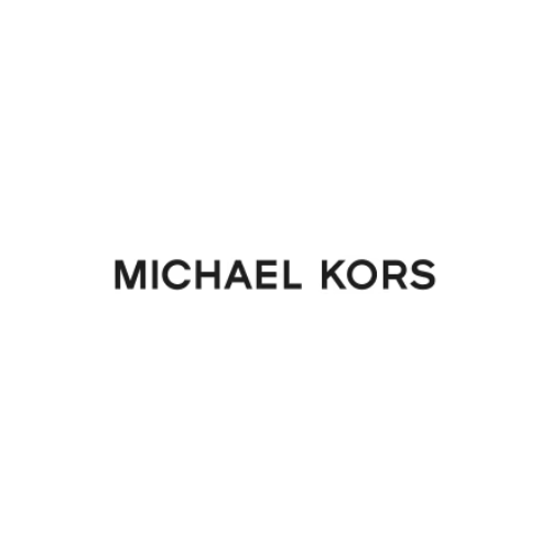 Black background with the Michael Kors logo in black in the center.
