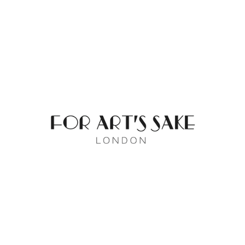 Black logo for foraptssale London with a geometric design above the text