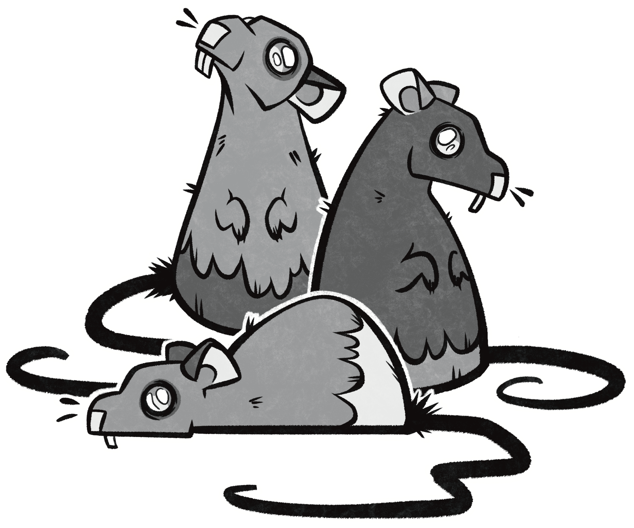 Cartoon illustration in shades of rose-pink of a white woman with curly hair and a smile in a round, black circle