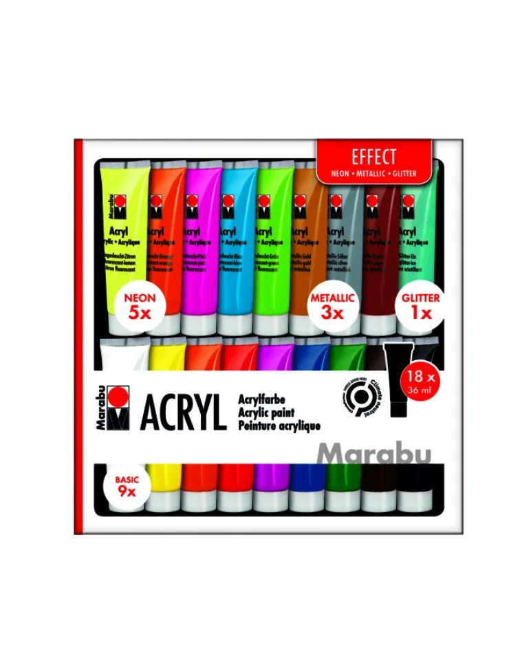 Marabu Acrylfarben-Set Effekt
