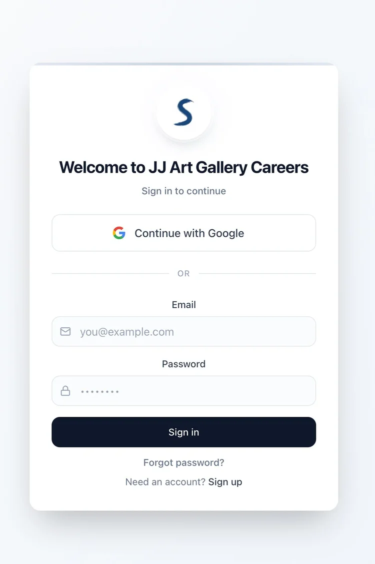 JJ Art App Application Showcase