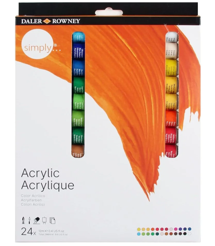 Daler-Rowney Simply Acrylfarben-Set 24-teilig