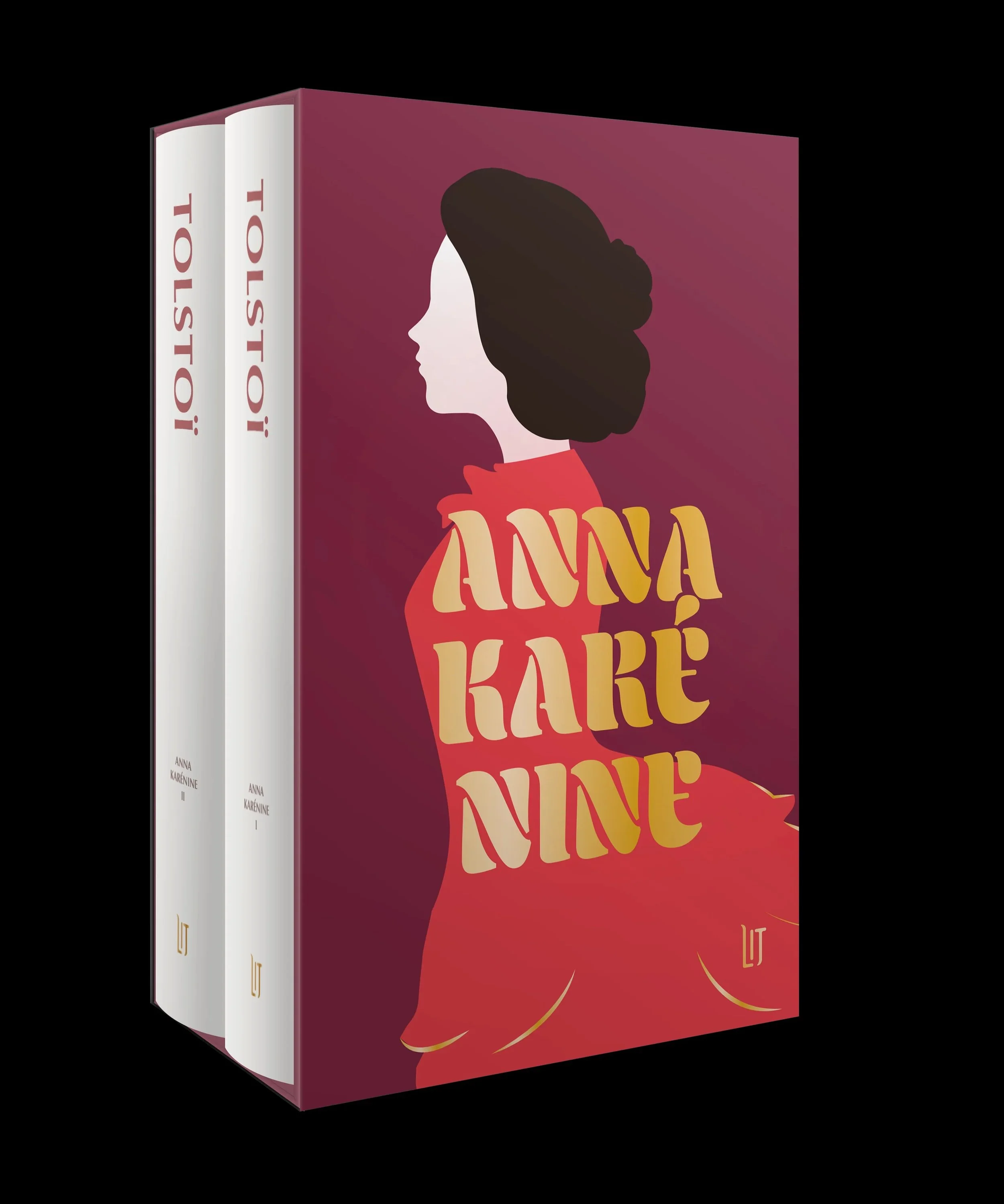 Une édition du livre 'Anna Karénine' avec une illustration d'une femme vue de profil sur la couverture.