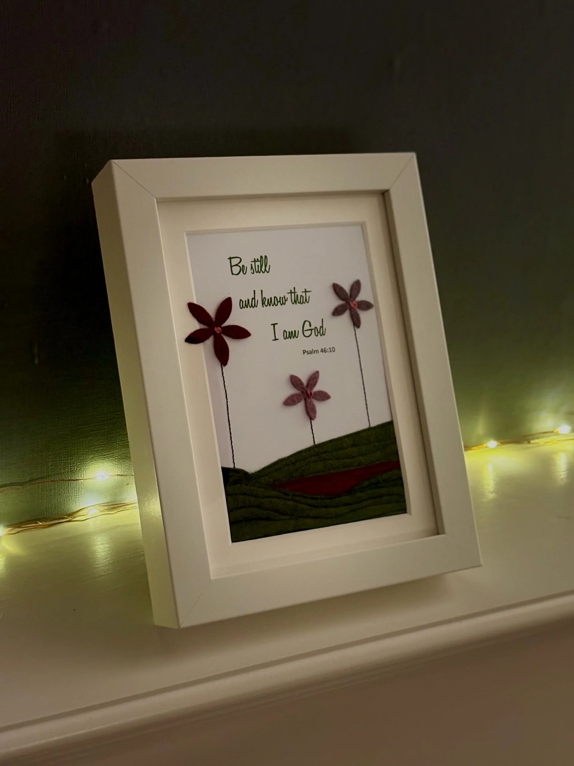 “Be Still” Framed Scripture Print
