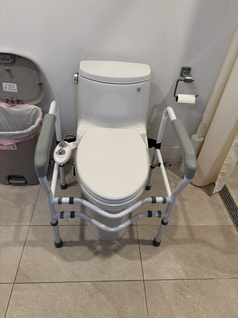 Comfort height toilet and commode installation, bathroom accessibility upgrade