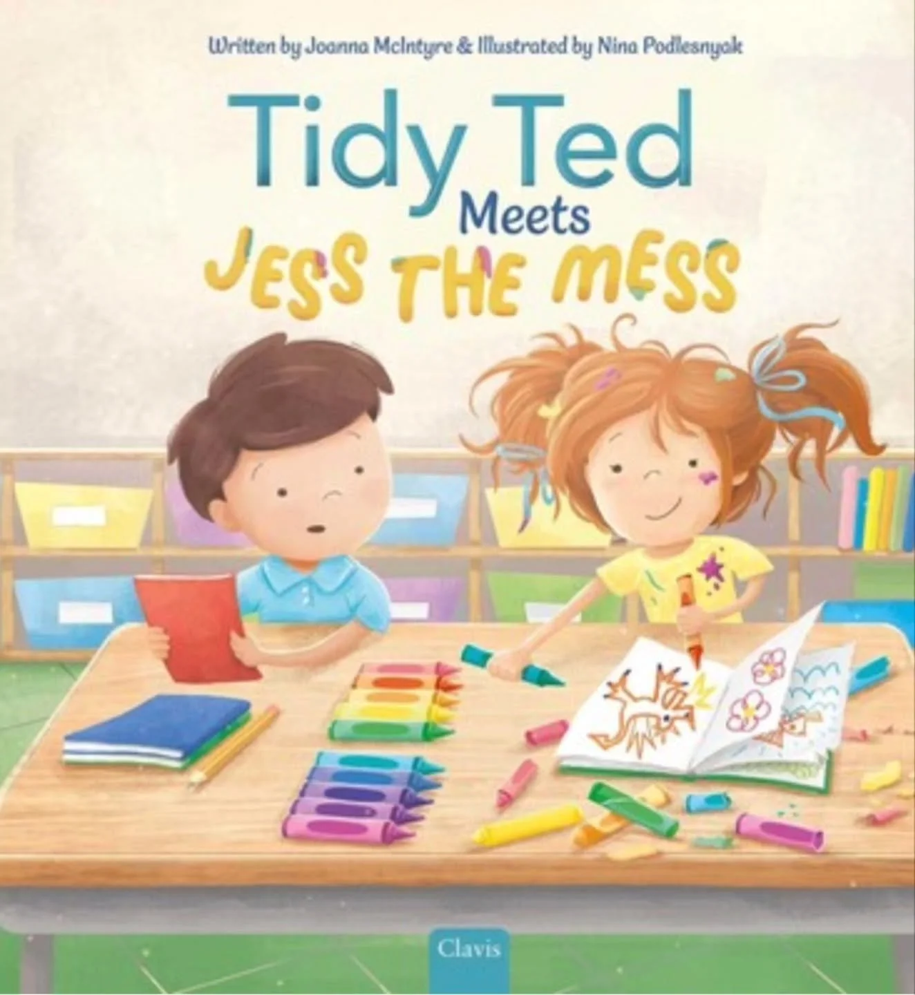 COVER REVEAL!!! It's here!! Tidy Ted Meets Jess the Mess, due to land in this big, bad world March 31st, 2026!! 

This book had been simmering in my brain (and cloud files) since 2015, so this feels a little unbelievable. But it's there, on websites,